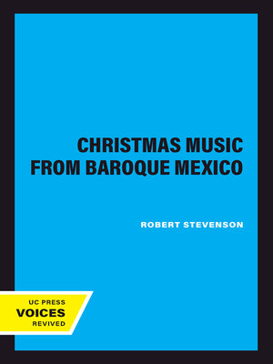 cover image of Christmas Music from Baroque Mexico